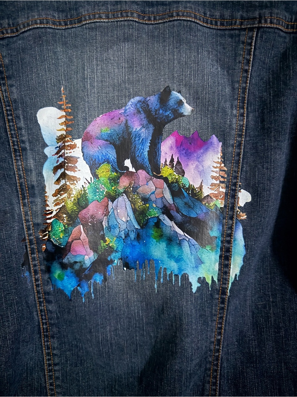 Bear UpCycled Denim Jacket | Old Navy | Large | Bird & Blossom - Picture 2 of 9